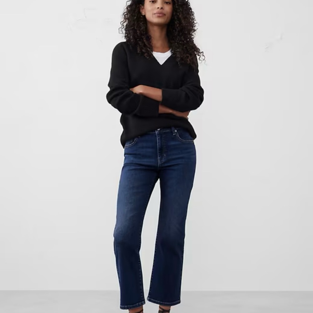 Banana Republic Dark Blue Crop Flare Jeans